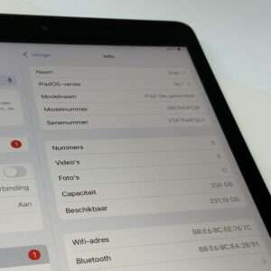 IMG_1730 iPad 9 256GB grijs /ongebruikt + 12 maanden garantie