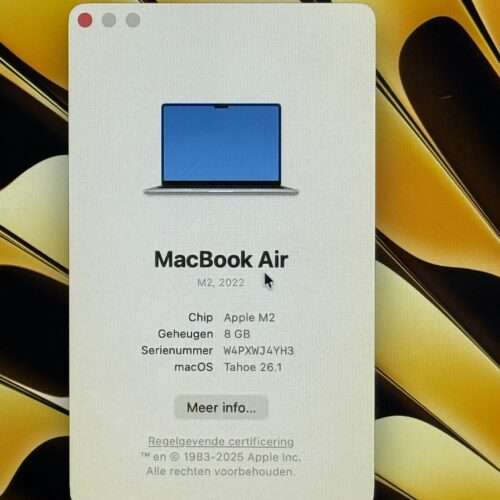 IMG_1787 MacBook Air 13' M2 256GB starlight /krasvrij /93% batt /garantie