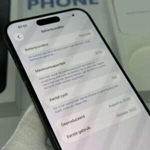 IMG_1803 iPhone 15 Pro Max 256GB zwart /zeer net /87% batt /garantie