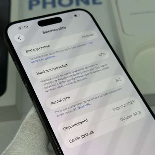 IMG_1803 iPhone 15 Pro Max 256GB zwart /zeer net /87% batt /garantie