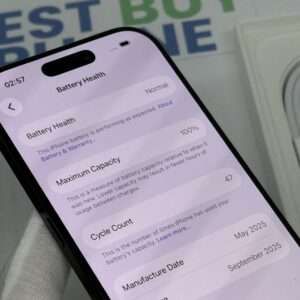 iPhone 16 Pro 128GB zwart /krasvrij /100% batt /garantie