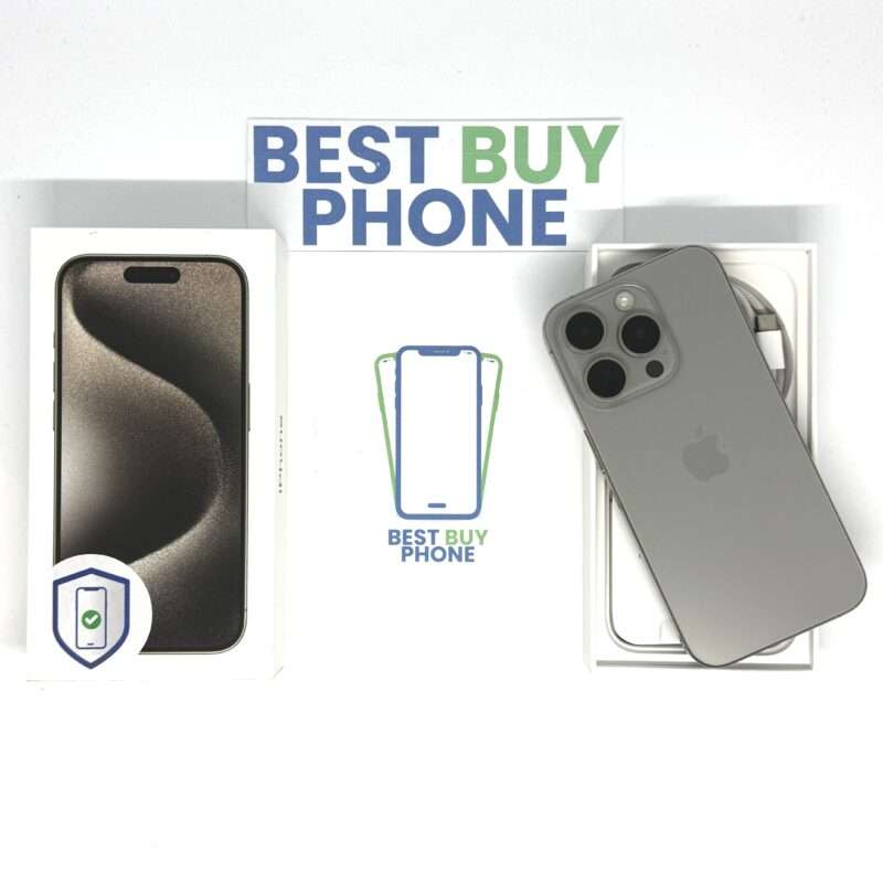 iPhone 15 Pro 256GB naturel /krasvrij /89% batt /garantie