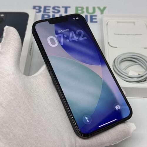 iPhone 13 128GB zwart /krasvrij scherm /100% batt /garantie