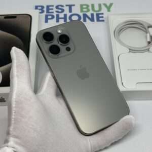 iPhone 15 Pro 256GB naturel /krasvrij /89% batt /garantie