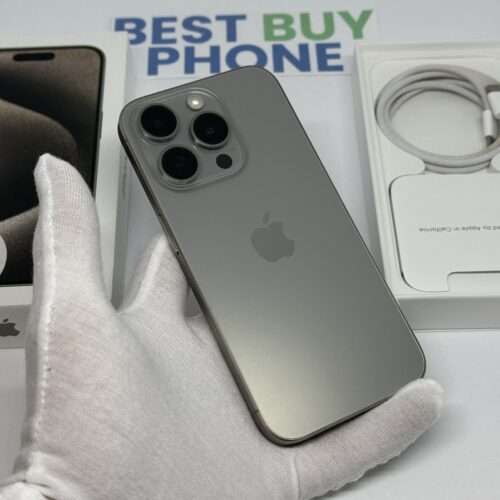 iPhone 15 Pro 256GB naturel /krasvrij /89% batt /garantie