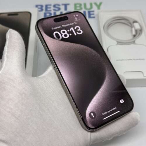 iPhone 15 Pro 256GB naturel /krasvrij /89% batt /garantie