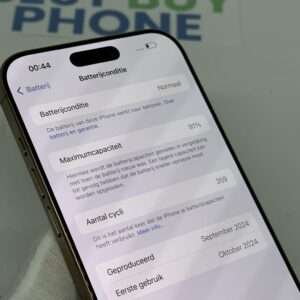 iPhone 16 Pro Max 256GB goud /zeer net /91% batt /garantie
