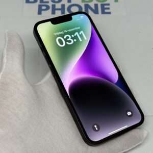 iPhone 14 128GB zwart /krasvrij /97% batt /garantie