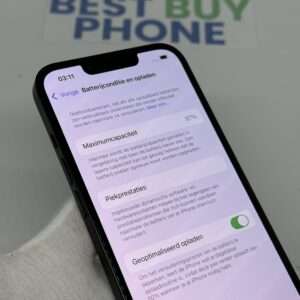 iPhone 14 128GB zwart /krasvrij /97% batt /garantie