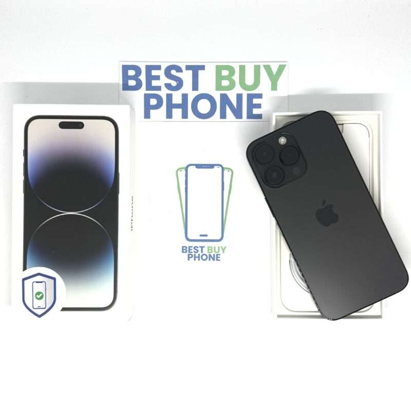 iPhone 14 Pro Max 128GB zwart /krasvrij /100% batt /garantie