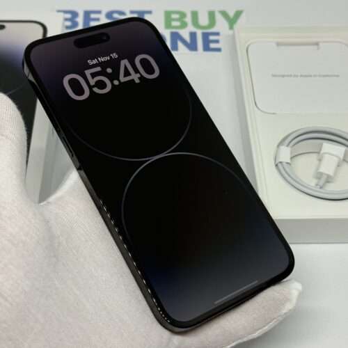 iPhone 14 Pro Max 128GB zwart /krasvrij /100% batt /garantie