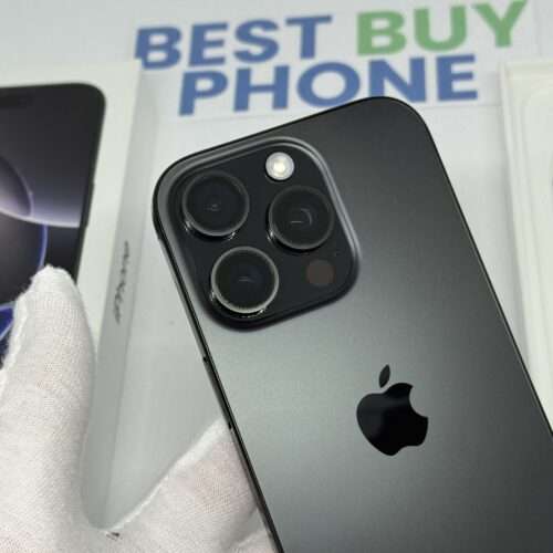 iPhone 16 Pro 512GB zwart /krasvrij /100% batt /garantie