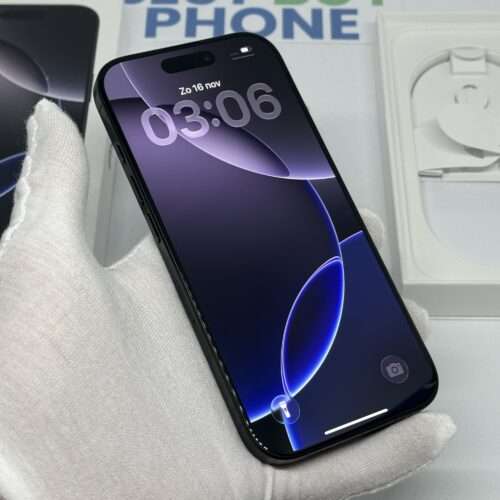 iPhone 16 Pro 512GB zwart /krasvrij /100% batt /garantie