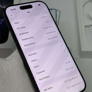 iPhone 16 Pro 512GB zwart /krasvrij /100% batt /garantie