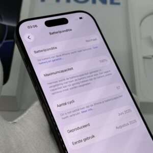 iPhone 16 Pro 512GB zwart /krasvrij /100% batt /garantie