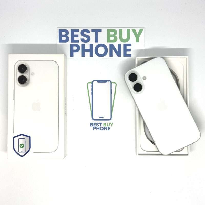 iPhone 16 128GB wit /zeer net /96% batt /garantie