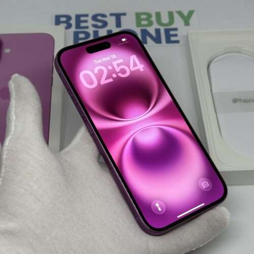 iPhone 16 128GB roze /krasvrij /100% batt /garantie