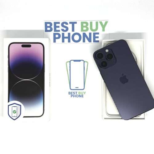 iPhone 14 Pro Max 128GB paars /kras vrij glas /85% batt /garantie