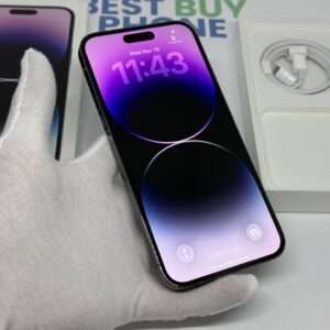 iPhone 14 Pro Max 128GB paars /kras vrij glas /85% batt /garantie