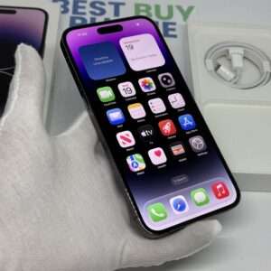 iPhone 14 Pro Max 128GB paars /kras vrij glas /85% batt /garantie