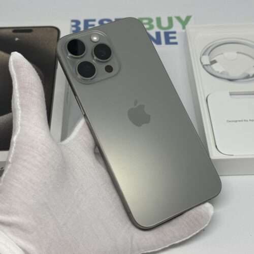 iPhone 15 Pro Max 256GB naturel /kras vrij /94% batt /garantie