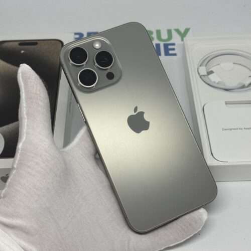 iPhone 15 Pro Max 256GB naturel /kras vrij /94% batt /garantie