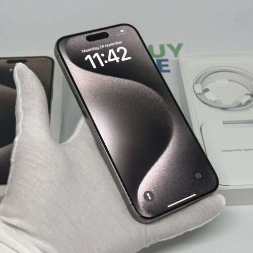 iPhone 15 Pro Max 256GB naturel /kras vrij /94% batt /garantie