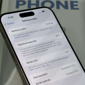 iPhone 15 Pro Max 256GB naturel /kras vrij /94% batt /garantie