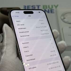 iPhone 15 Pro Max 256GB naturel /kras vrij /94% batt /garantie