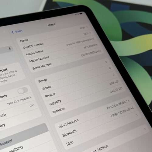 iPad Air 4e 256GB groen /krasvrij /88% batt /garantie