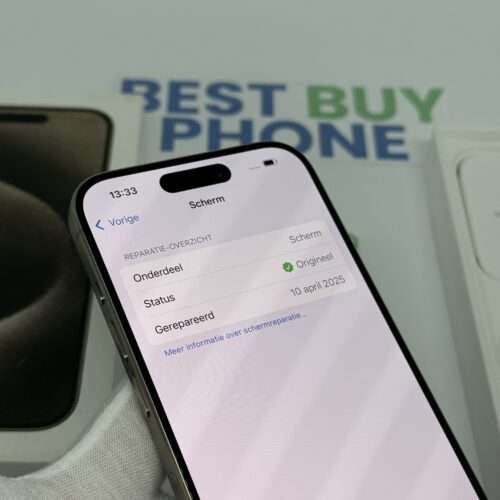 iPhone 15 Pro 512GB naturel /krasvrij /100% batt /garantie
