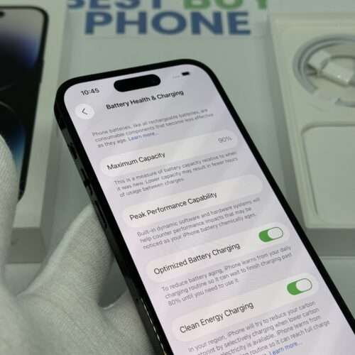 iPhone 14 Pro 256GB zwart /krasvrij /90% batt /garantie