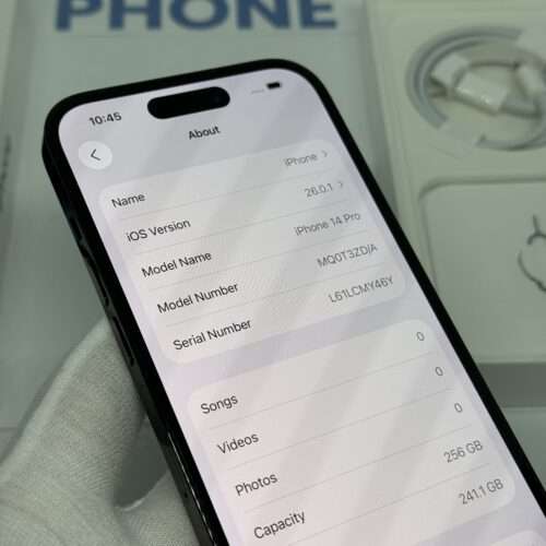 iPhone 14 Pro 256GB zwart /krasvrij /90% batt /garantie