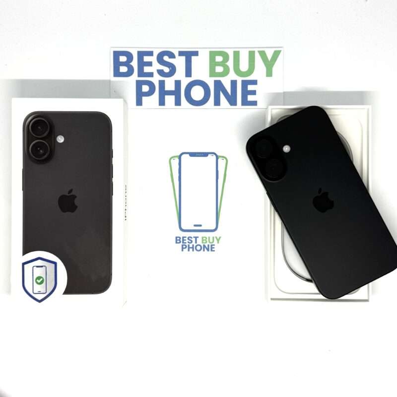 iPhone 16 128GB zwart /kras vrij glas /100% batt /garantie