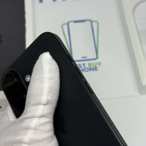 iPhone 16 128GB zwart /kras vrij glas /100% batt /garantie