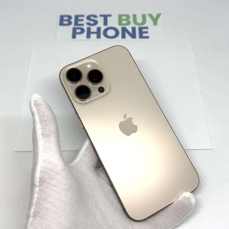 iPhone 16 Pro Max 256GB goud /krasvrij /93% batt /garantie