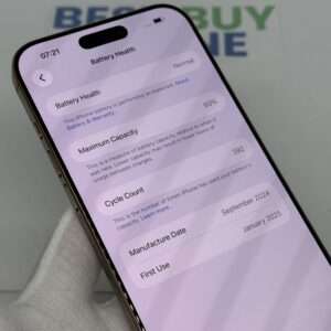 iPhone 16 Pro Max 256GB goud /krasvrij /93% batt /garantie