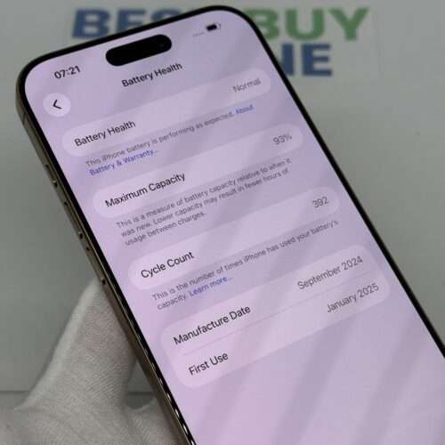 iPhone 16 Pro Max 256GB goud /krasvrij /93% batt /garantie