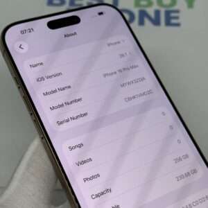 iPhone 16 Pro Max 256GB goud /krasvrij /93% batt /garantie