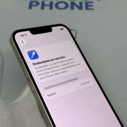 iPhone 13 128GB wit /krasvrij scherm /93% batt /garantie