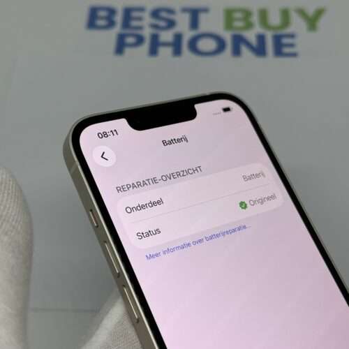 iPhone 13 128GB wit /krasvrij scherm /93% batt /garantie