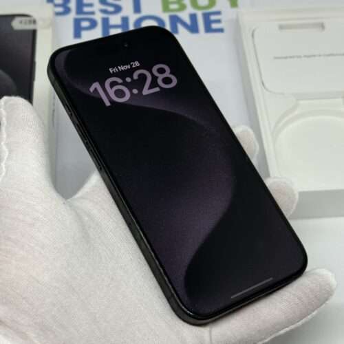 iPhone 15 Pro 128GB zwart /krasvrij scherm /90% batt /garantie