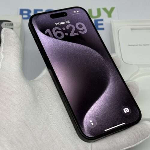 iPhone 15 Pro 128GB zwart /krasvrij scherm /90% batt /garantie