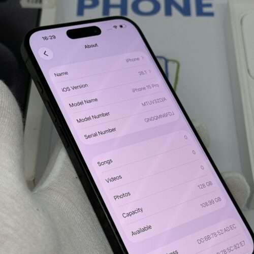 iPhone 15 Pro 128GB zwart /krasvrij scherm /90% batt /garantie