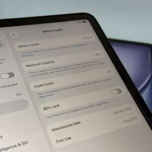 iPad Air 7e 11 inch M3 128GB grijs /krasvrij /98% batt /garantie