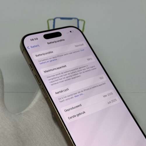 iPhone 16 Pro 256GB goud /99% batt /kras vrij /garantie