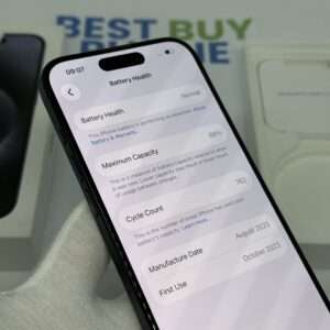 iPhone 15 Pro 256GB blauw /krasvrij /88% batt /garantie