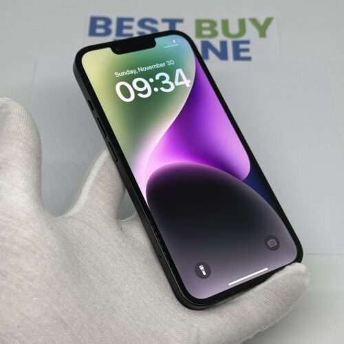 iPhone 14 256GB zwart /krasvrij /87% batt /garantie