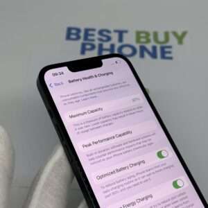 iPhone 14 256GB zwart /krasvrij /87% batt /garantie