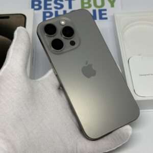 iPhone 15 pro 128GB naturel /kras vrij /86% batt /garantie